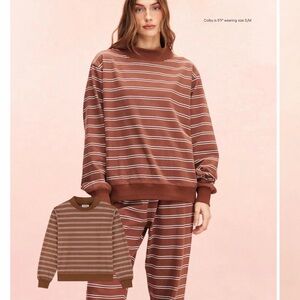PARKE Striped Mockneck Pullover